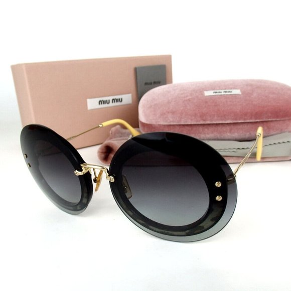 Authentic miu miu SMU 10R 64□17 sunglasses plastic/metal[Used] main image 8